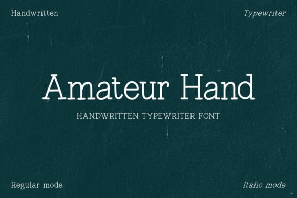 Amateur Hand: A Timeless Typewriter Font with a Personal Touch