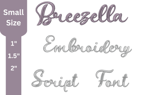 Breezella Script Embroidery Font for Professional Stitching
