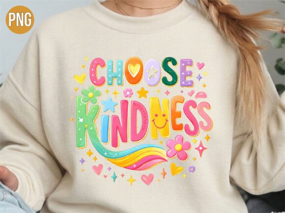 Choose Kindness Retro Cute Font PNG: A Versatile Design Asset for Creative Projects