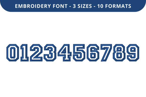College Outline Font 0 to 9: A Versatile Tool for Embroidery Projects