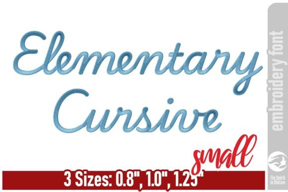 Elementary Cursive Embroidery Font - S: A Modern Touch for Timeless Craftsmanship