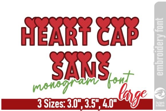 Heart Cap Sans Monogram Font - Large: A Bold and Versatile Choice for Personalized Designs