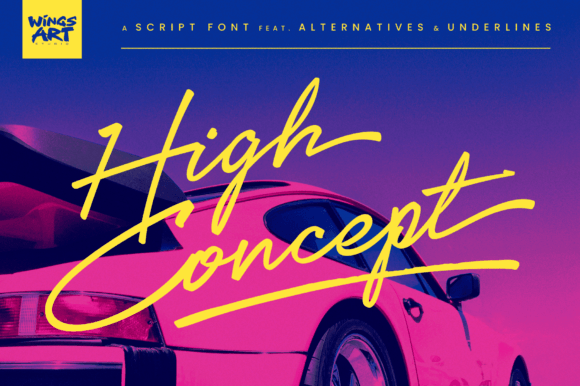 High Concept: A Versatile Script Font for Modern Creativity