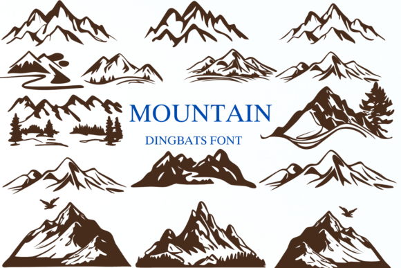 Mountain: A Nature-Inspired Dingbats Font for Creative Projects
