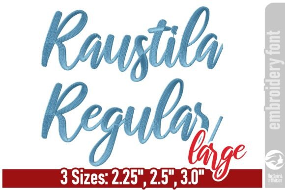 Raustila Embroidery Font - Large: Elevating Embroidery Projects with Modern Calligraphy